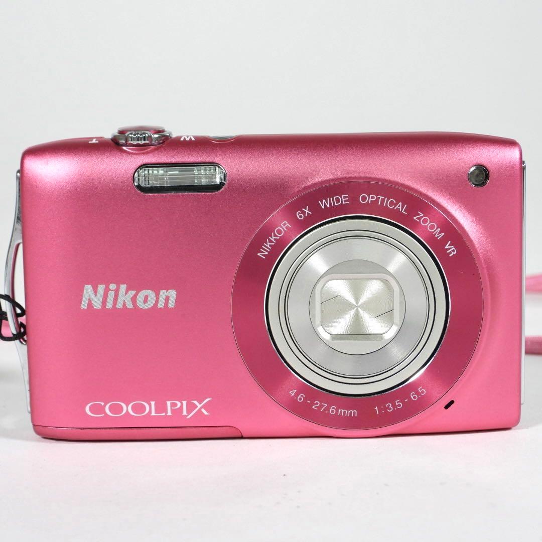 Nikon デジタルカメラ COOLPIX S3300PK　ストロベリーピンク