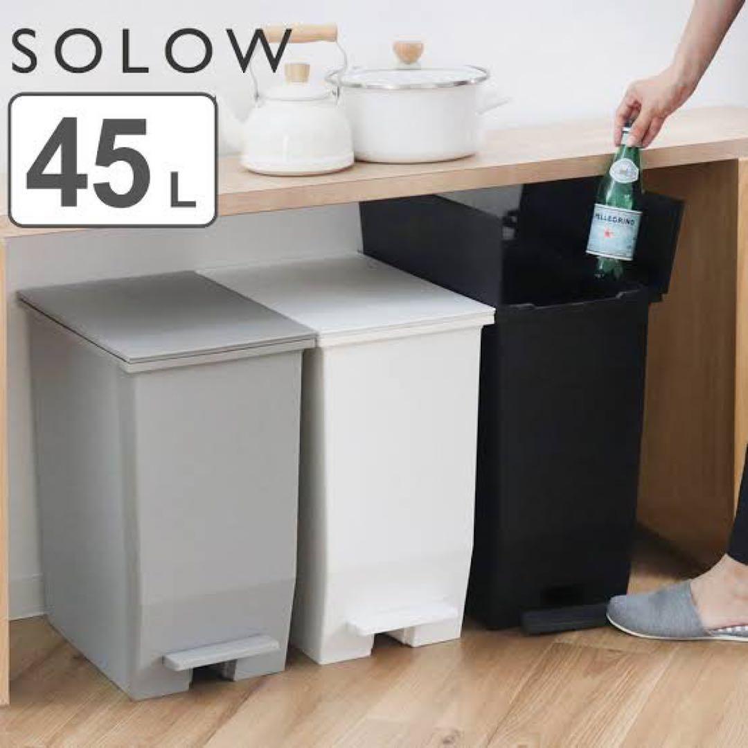 DADADA【新品未使用】SOLOWソロウ 45L ごみ箱 黒 2個セット