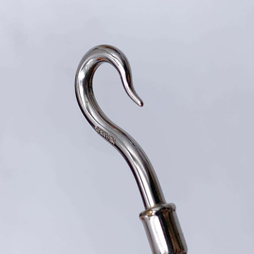 エルメス ジャンボ チョーカー 編み込み2連ブレスレット シルバー 黒レザー