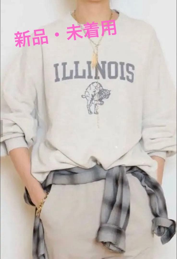 MUSE 別注レミレリーフILLINOIS クルーネックプルオーバースウェット