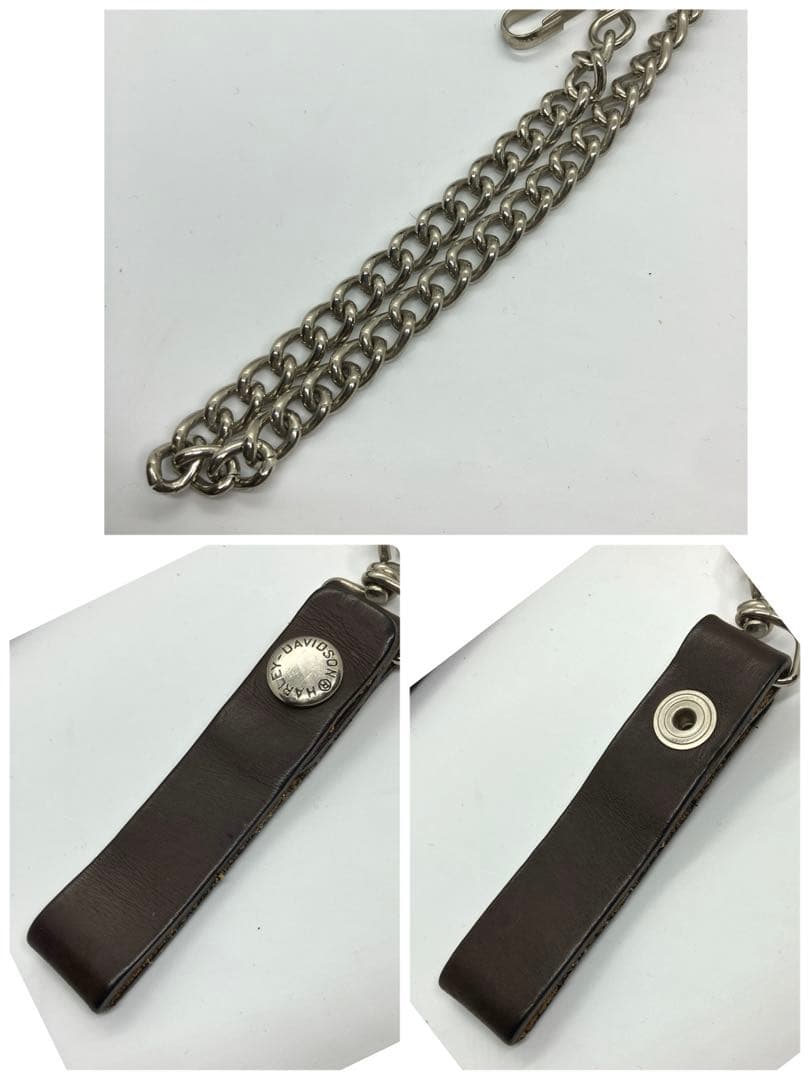ハーレーダビットソン　長財布　トラッカーウォレット　ウォレットチェーン　ブラウン