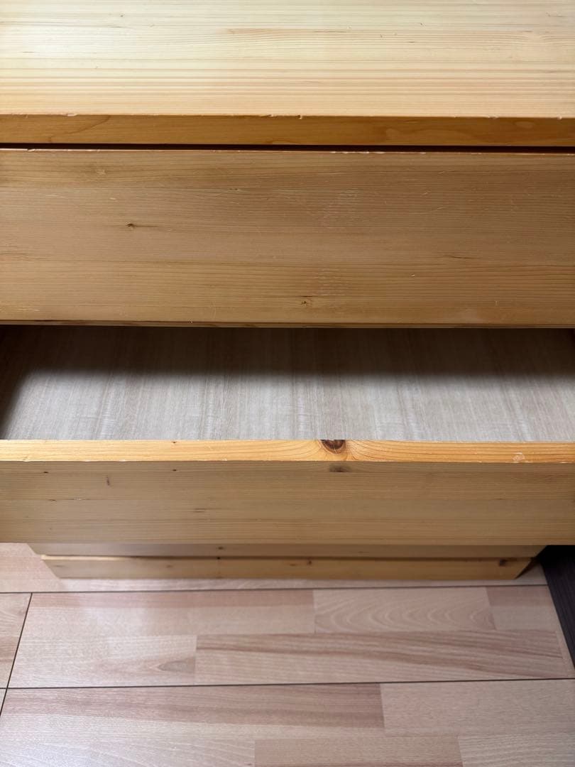 【今週末限定】無印良品 パイン材4段チェスト