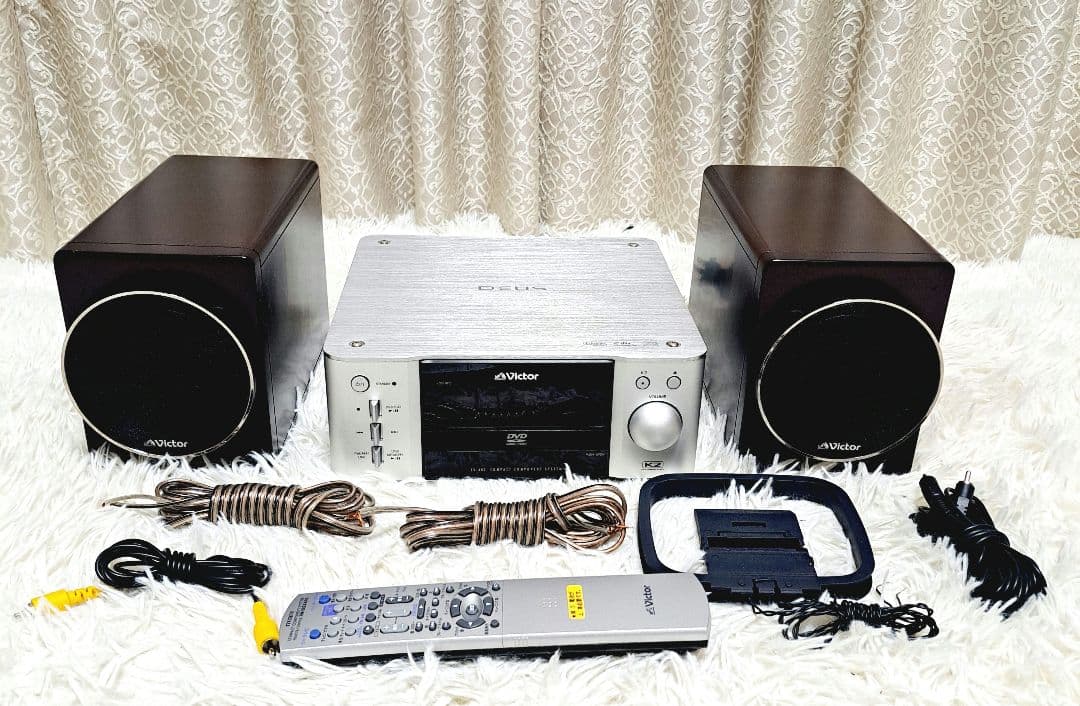 極美品　シリアル同番号　Victor・JVC EX-AR3 ウッドコーンコンポ