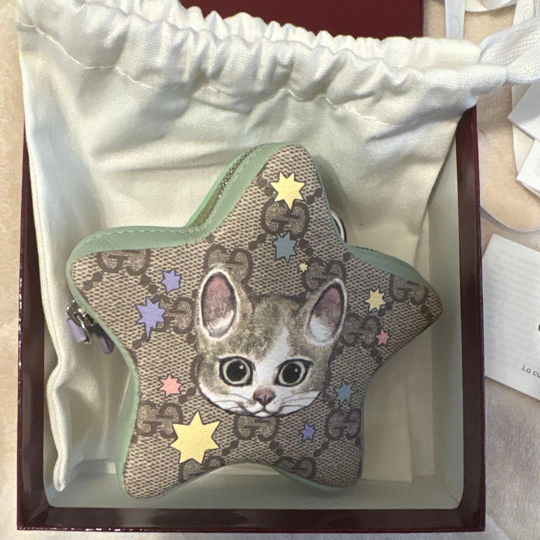 （新品未使用）ヒグチユウコ GUCCI 星型ポーチ 日本限定　ペーパーチャーム付