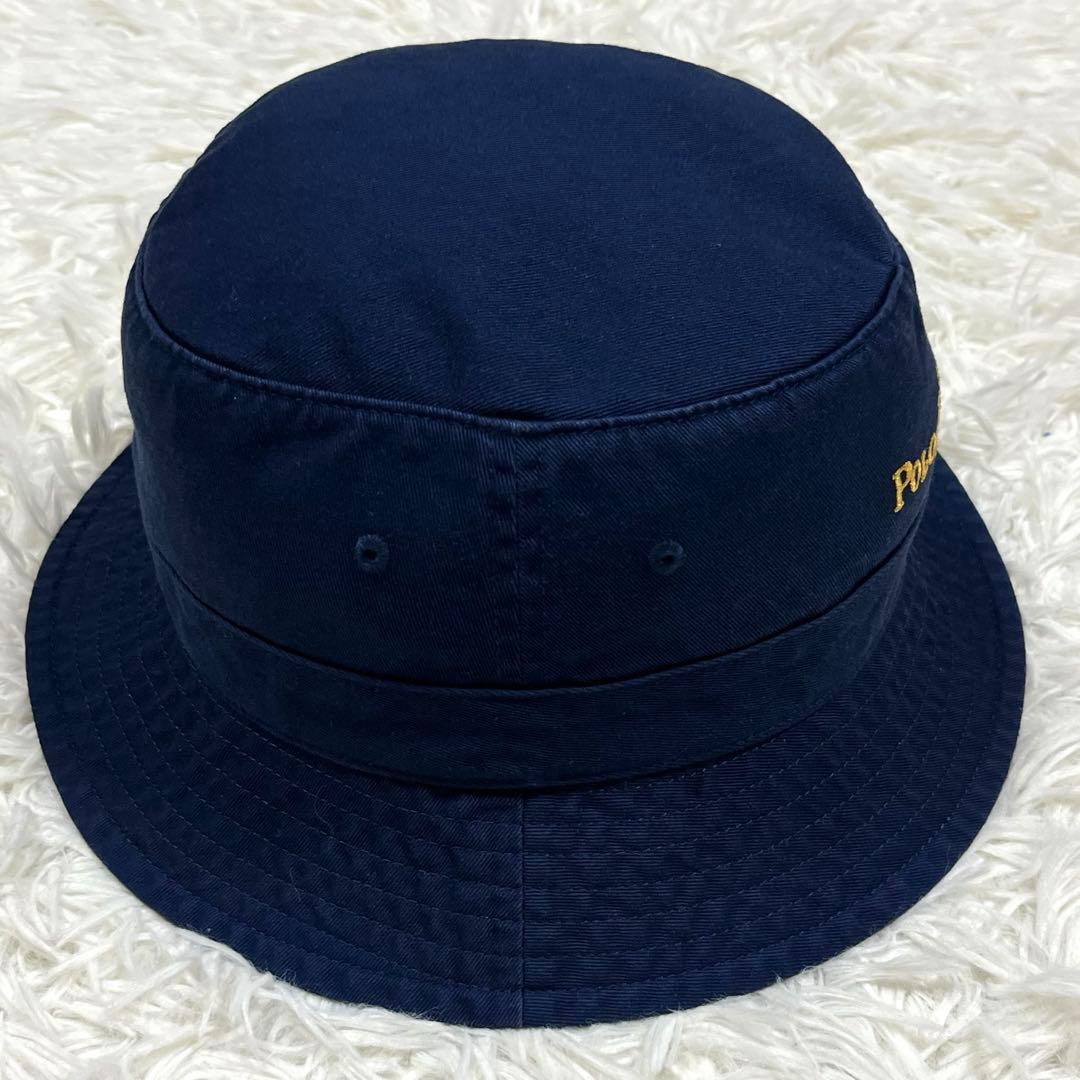 希少美品✨ラルフローレン ビームス別注バケットハット ネイビー 現行QRタグ