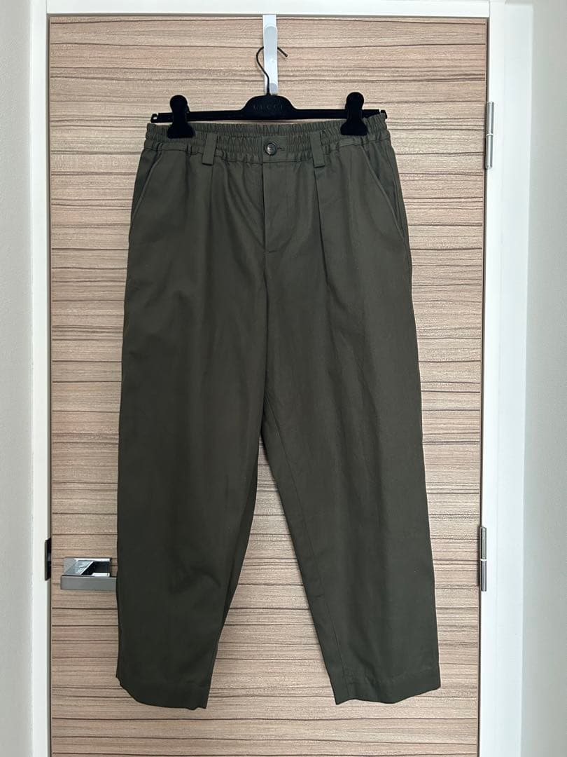 MARNI マルニ 定番クロップドテーパードパンツ　 オリーブグリーン 44