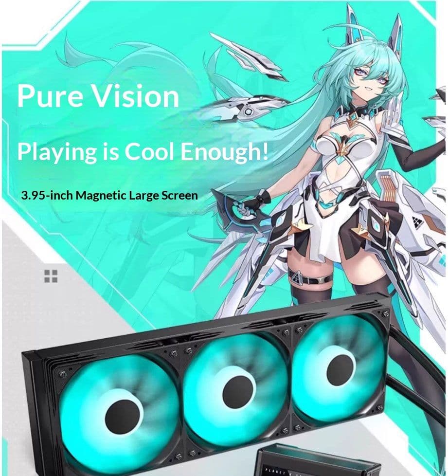 PC用ファン・クーラー GOLDENFIELD PRISTIME VISION LIQUID 360