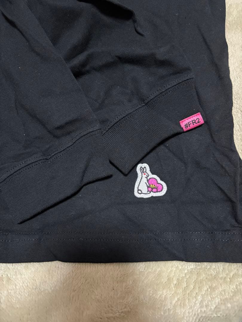 FR2梅　サークルロゴ　ロングTシャツ　黒色　フリーサイズ