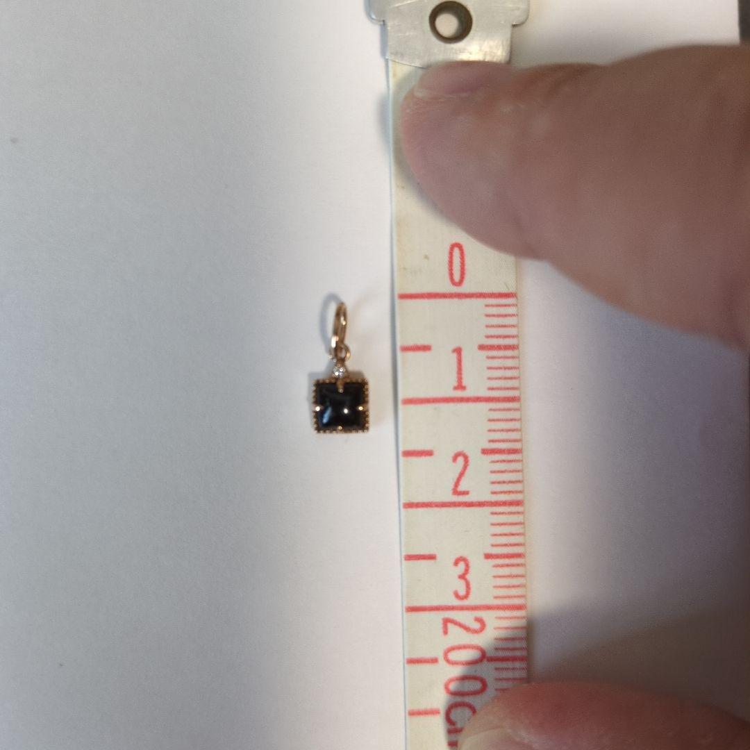 アガット　マリアージュリファインドジェットとダイヤモンドのチャーム