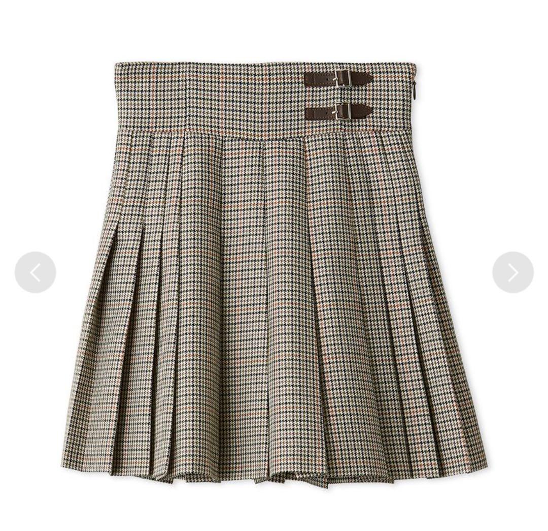 SNIDEL チェック柄プリーツスカート