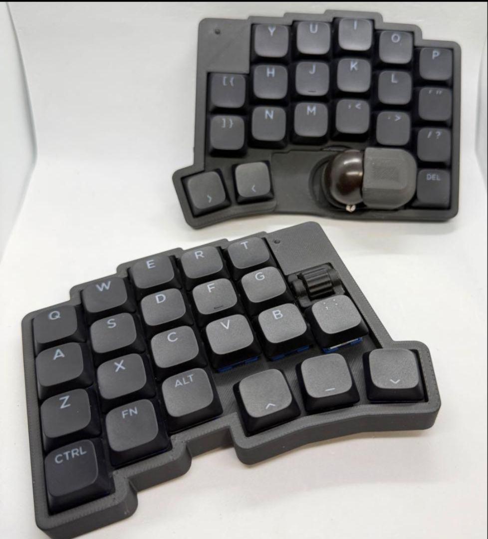 roBa-LP フルセット 無線接続 左右分割 トラックボール キーボード