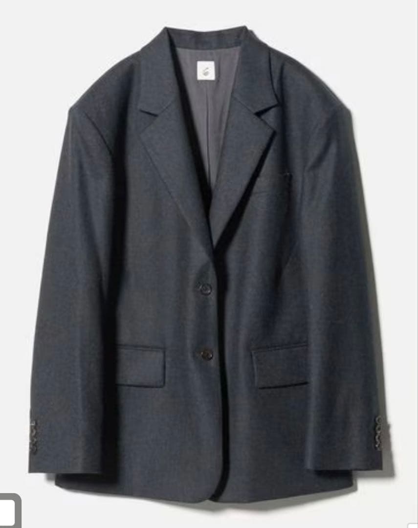 6（ROKU）フラノグレージャケット オーバーサイズ M〜Lサイズ相当