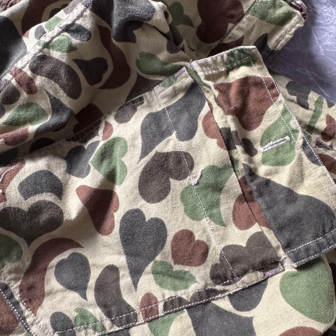 【極太】70s ダックハンターカモパンツ　迷彩ベイカーパンツ