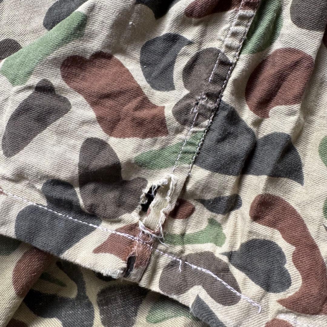 【極太】70s ダックハンターカモパンツ　迷彩ベイカーパンツ