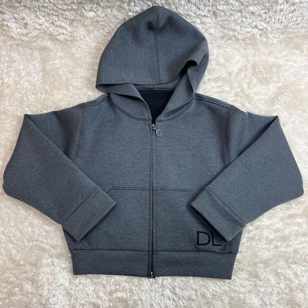【美品】デイジーリン　DAISY LIN パーカー　ボンディング風　グレー　40