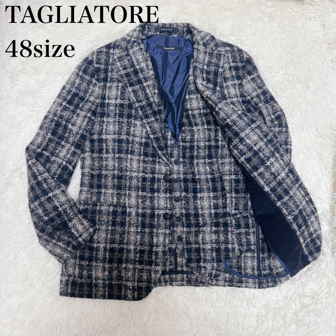 【美品】TAGLIATORE 秋冬　ジャケット　ベスト　モヘア アルパカ　48