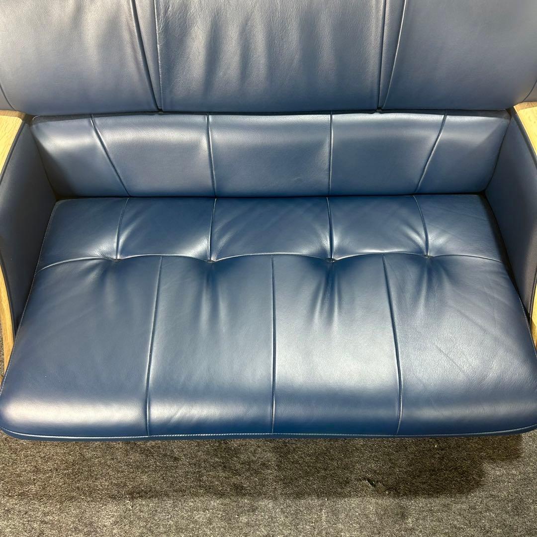 カリモク家具 ソファ 2人掛け 革張り ネオスムース おしゃれ d3213