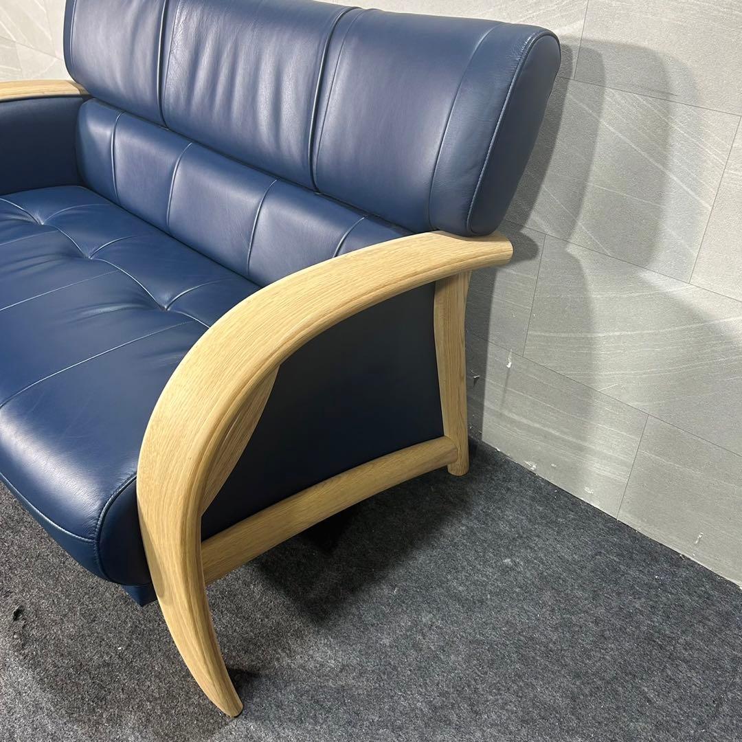 カリモク家具 ソファ 2人掛け 革張り ネオスムース おしゃれ d3213