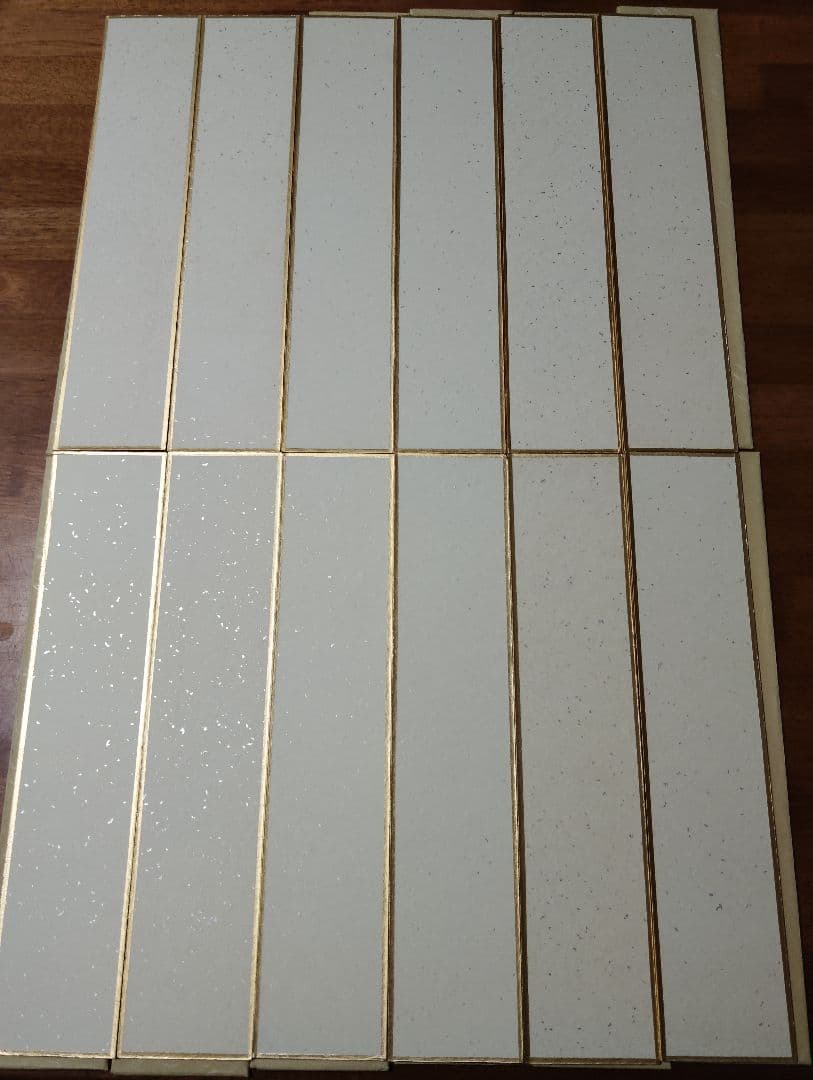 短冊　西陣綾錦織　斉藤宗原画12枚