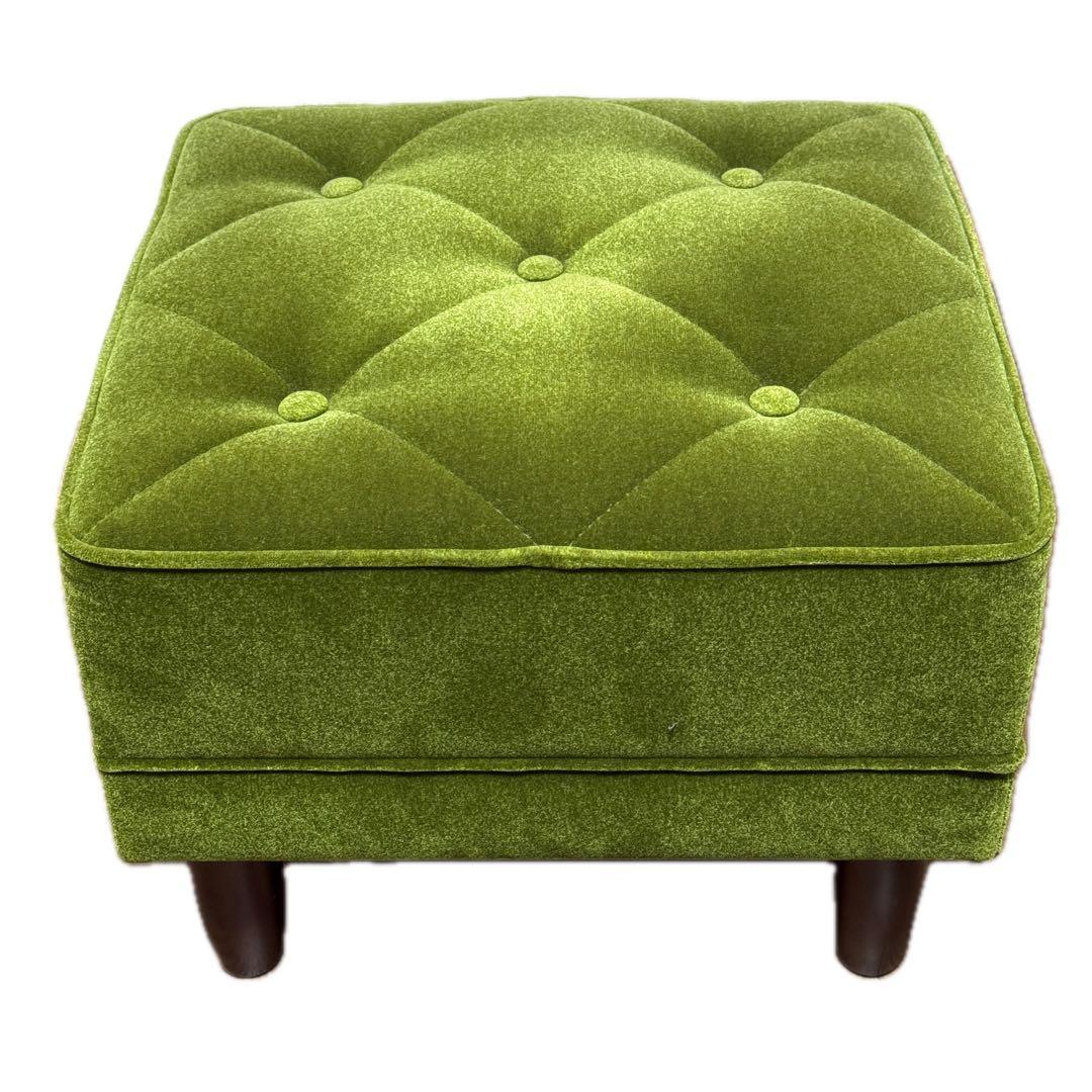 美品　希少 カリモク60 オットマン　モケットグリーン