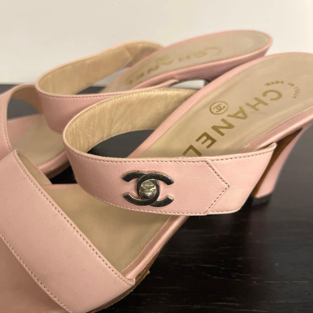 CHANELサンダル37ハーフ