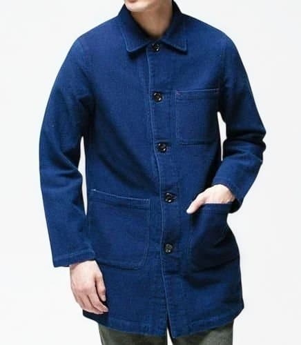 ★ GAIJIN MADE 藍染 刺し子 ドビー ショップコート ジャケット