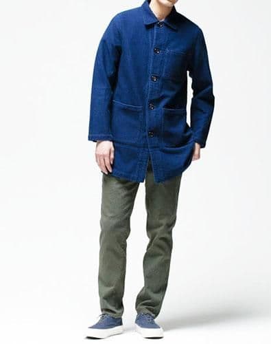 ★ GAIJIN MADE 藍染 刺し子 ドビー ショップコート ジャケット