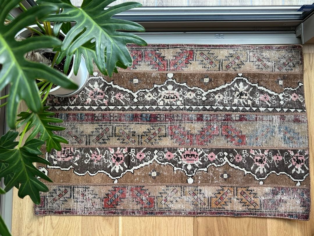 トルコヴィンテージラグ＊パッチワークウール　113×72cm