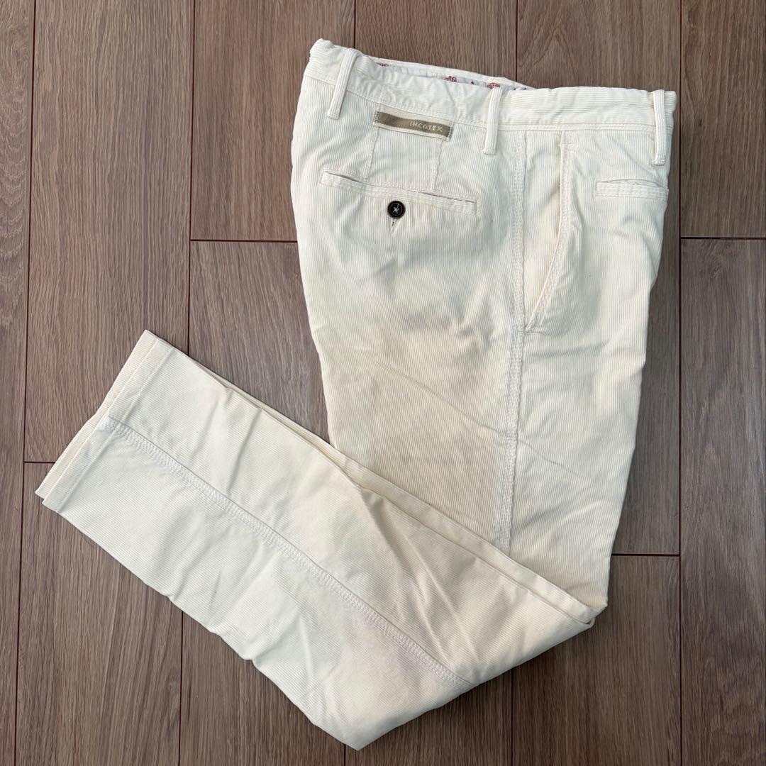 秋冬 INCOTEX SLACKS コーデュロイパンツ 30 オフホワイト