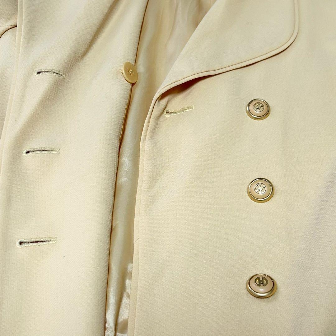 ★美品★セリーヌ　テーラードジャケット　ロング　36 金ボタン　イエロー
