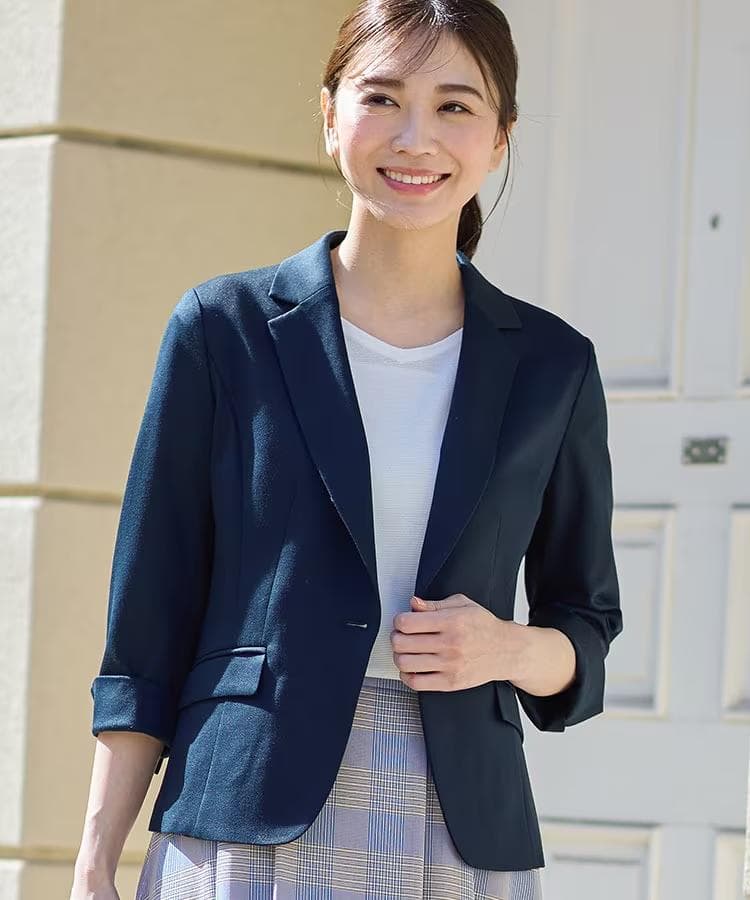 新品 洗える スーツ Reflect 夏匠ジャケット ソフトフレアスカート