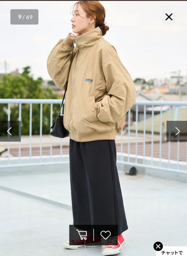 freaks store リバーシブルスタンドカラーブルゾン　ベージュ