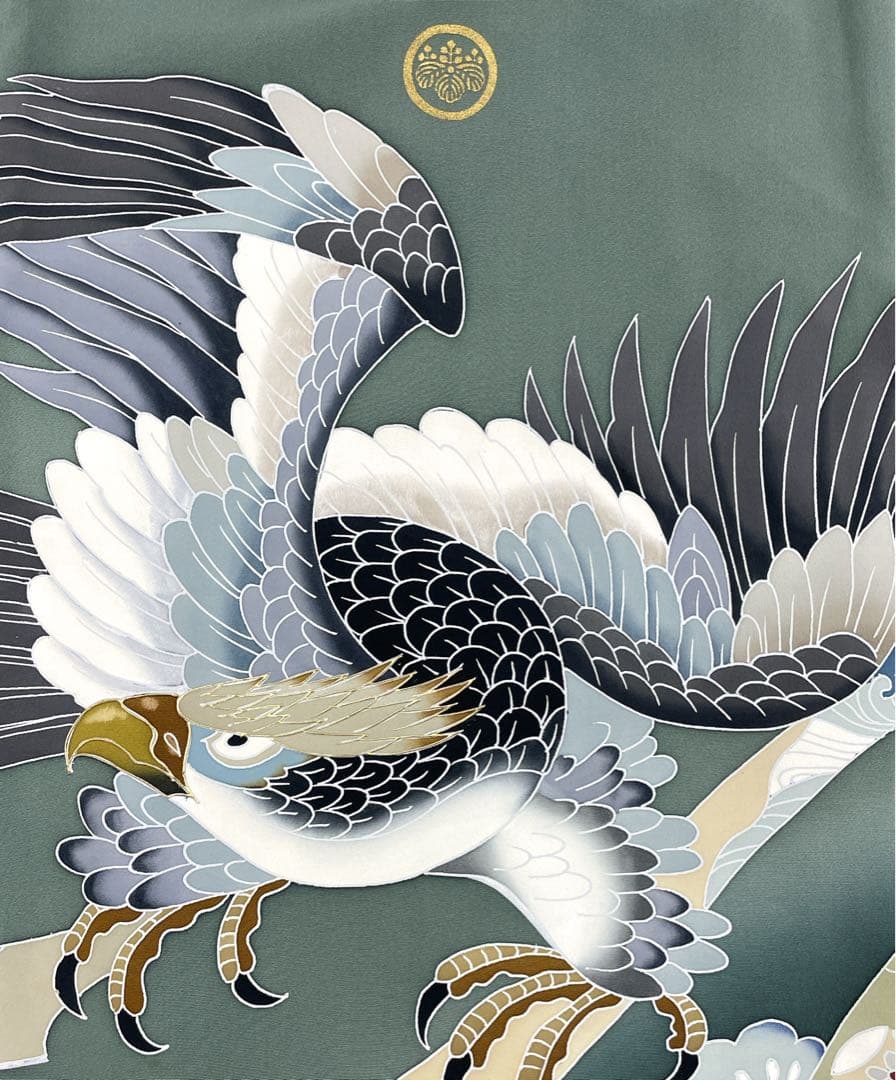 ◎mk-2106　男児　御祝着　お宮参り　しつけ糸付き　　12-23