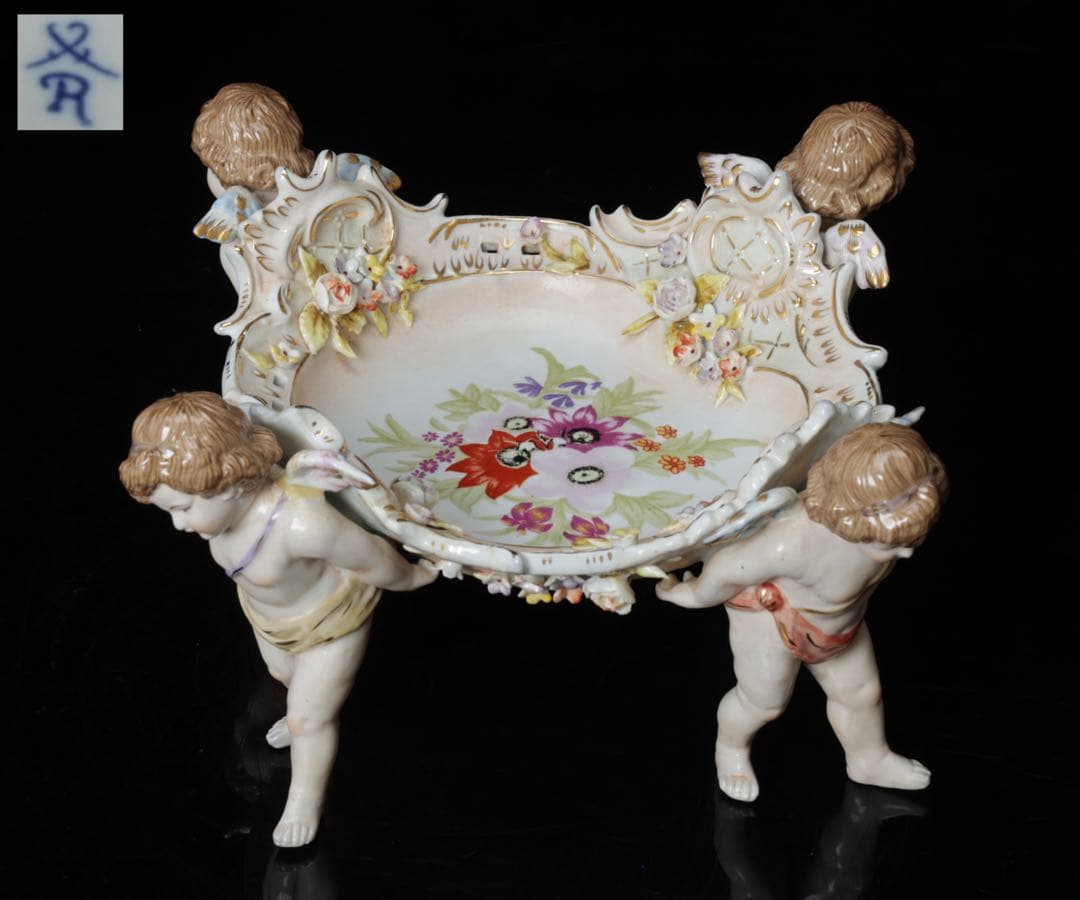 m*o様 ドレスデン マイセン 天使 コンポート フルーツスタンド ドイツ アン