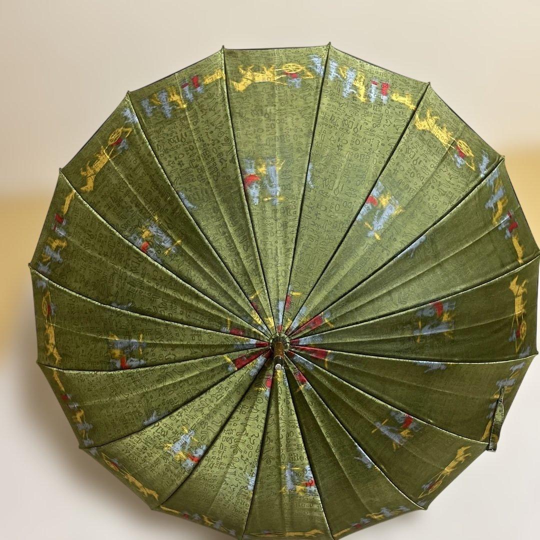長傘　高級美術洋傘　モンブランヤマグチ 馬車柄 　ジャガードほぐし織