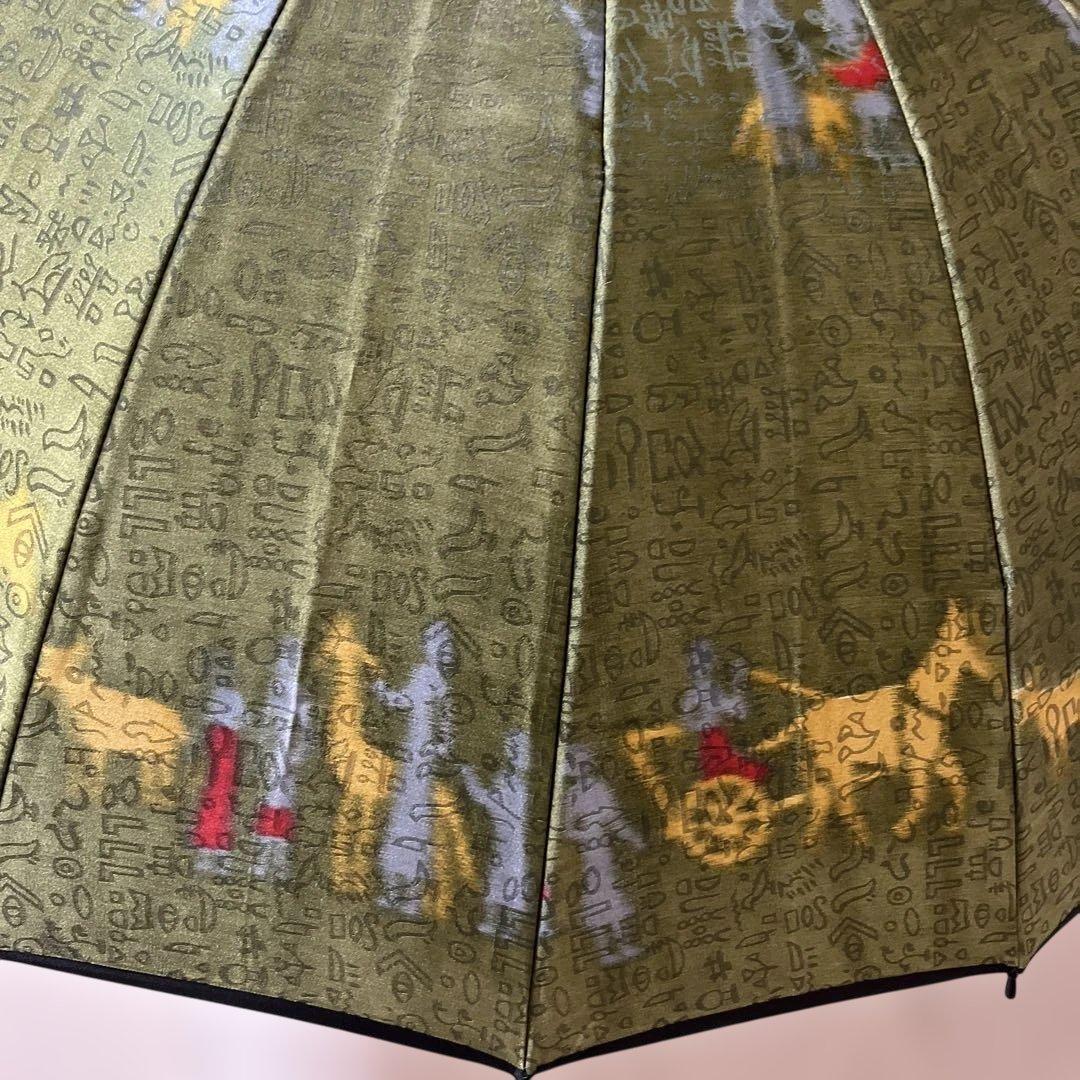 長傘　高級美術洋傘　モンブランヤマグチ 馬車柄 　ジャガードほぐし織