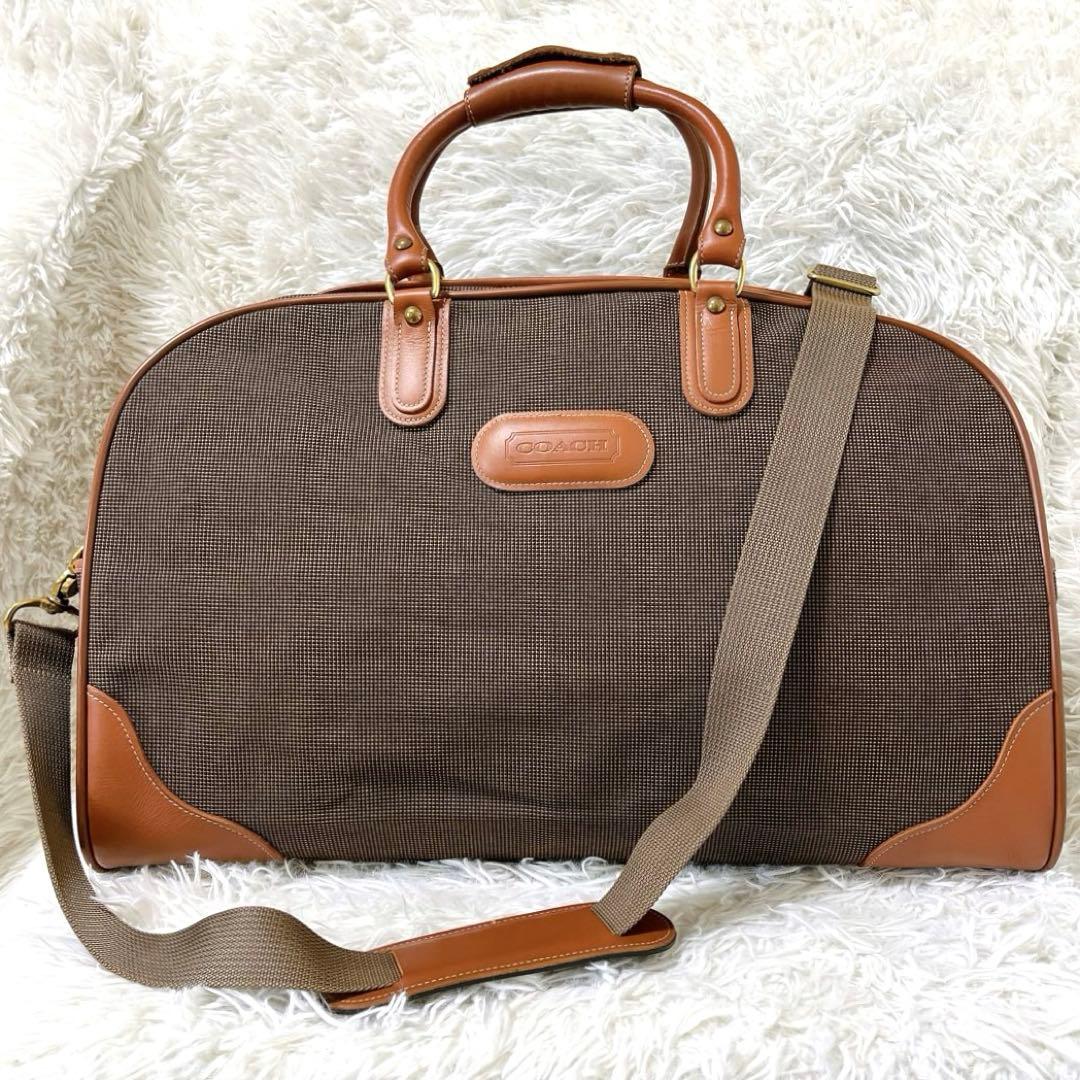 【希少・極美品】オールドコーチ ボストンバッグ 2way キャンバス レザー