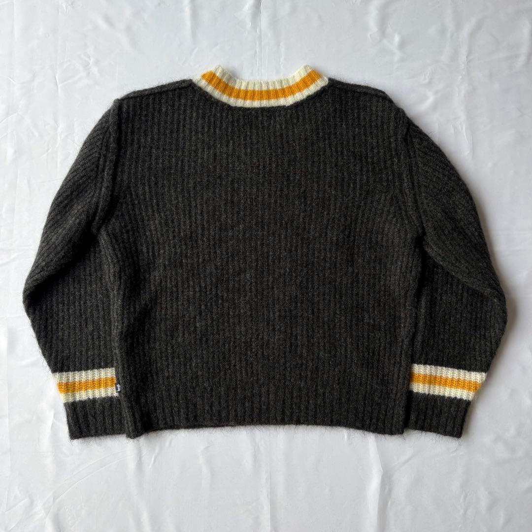 STUSSY MOHAIR TENNIS SWEATER モヘア ニット XL