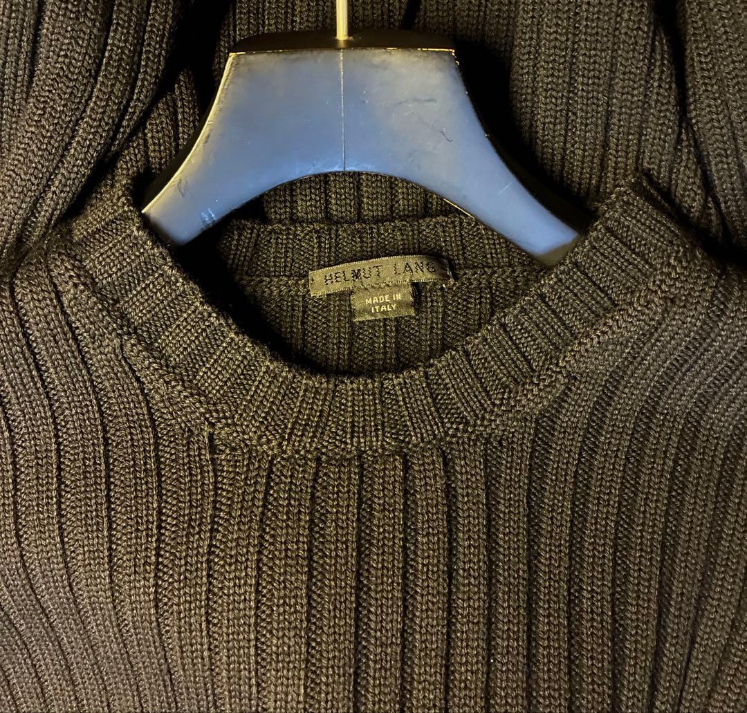 レア！ヘルムート・ラング本人期HELMUT LANG ブラックリブニット