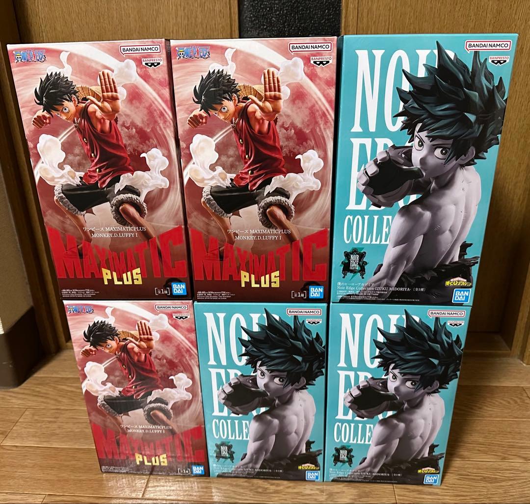 ワンピース　ルフィ　僕のヒーローアカデミア 緑谷出久　フィギュア 6個セット