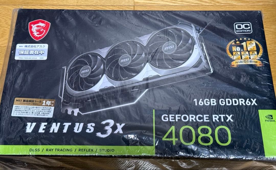 グラフィックボード・グラボ・ビデオカード MSI RTX 4080 16GB VENTUS 3X OC VD8293
