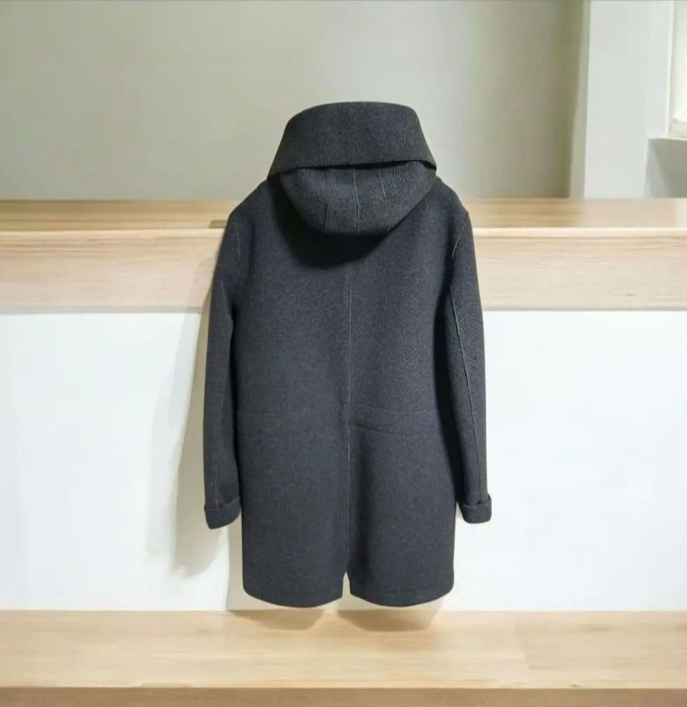 美品BOB ダークブルー フード付きダッフルコート モッズコートL【土日限定】