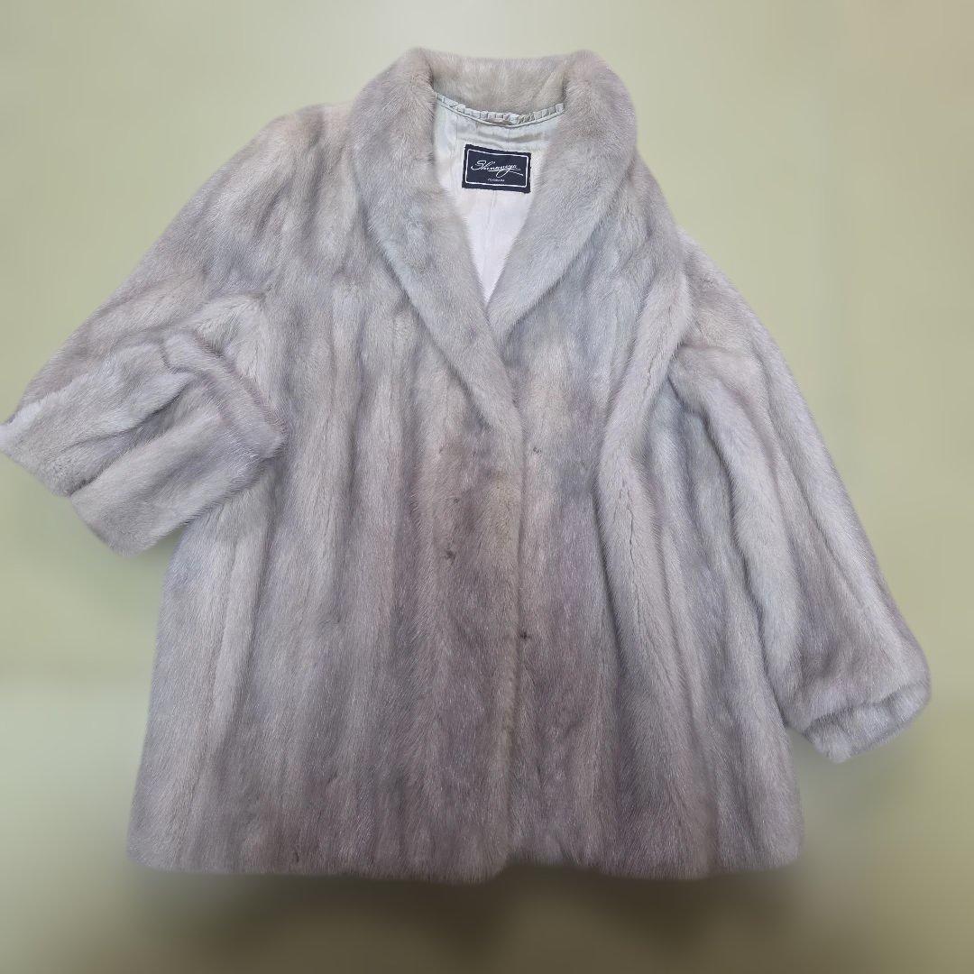 サファイアミンク 13号 絞り有り 女優襟 デザイン毛量◎ MINK コート