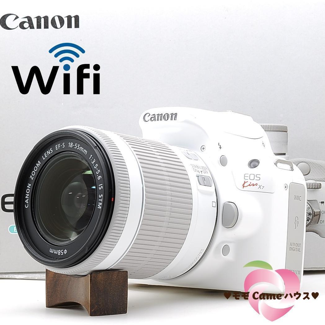ショット数2045枚！スマホ転送セット☆Canon Kiss X7 ホワイト☆