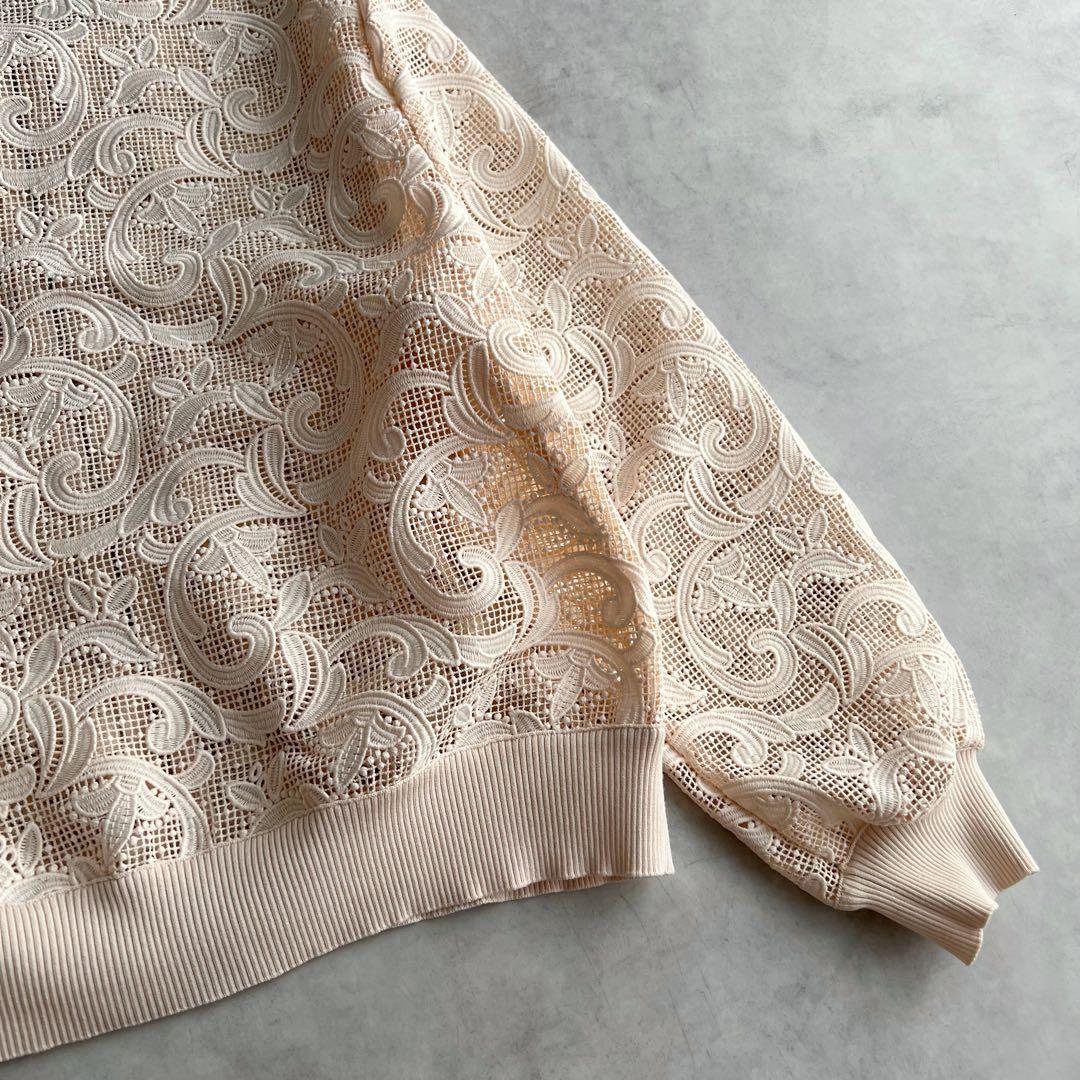 ANAYI レースブルゾン アナイ　ピンクベージュ　2024SS 38