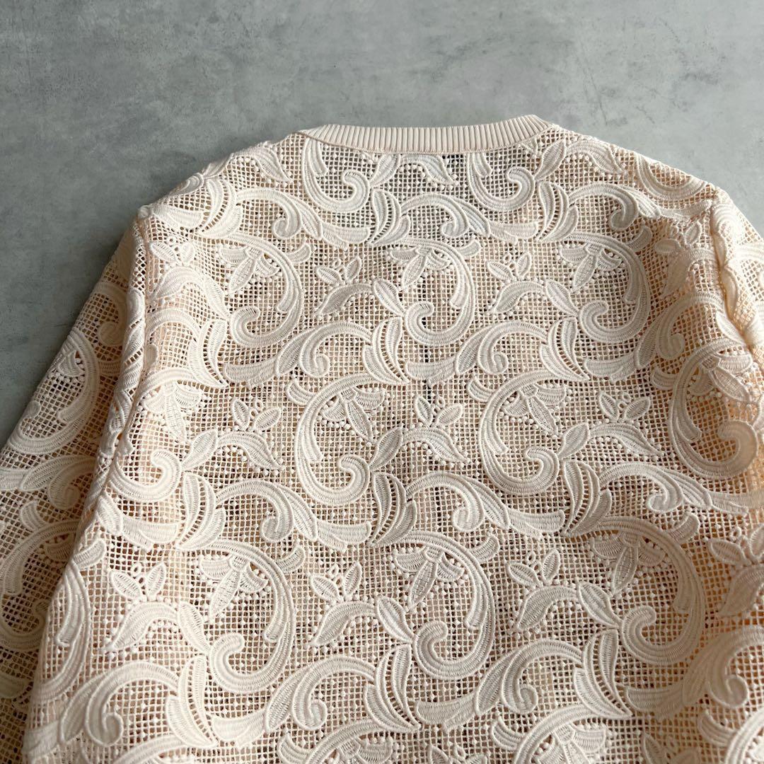 ANAYI レースブルゾン アナイ　ピンクベージュ　2024SS 38