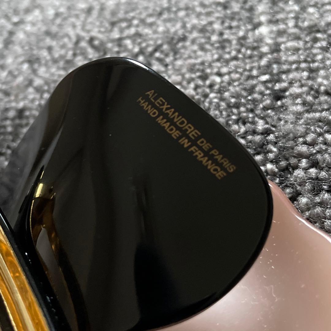 リル美品 フランス製 アレクサンドルドゥパリ カメリア花 バレッタ