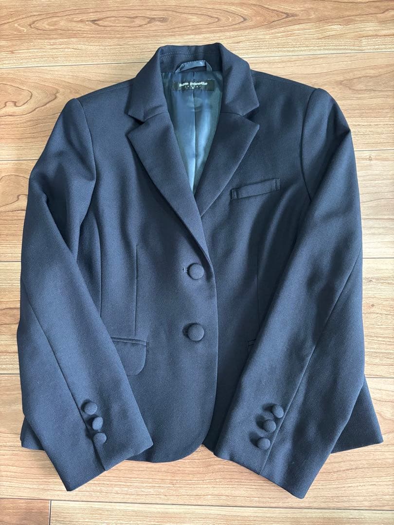 ポンポネットジュニア　スーツ　ネイビー140