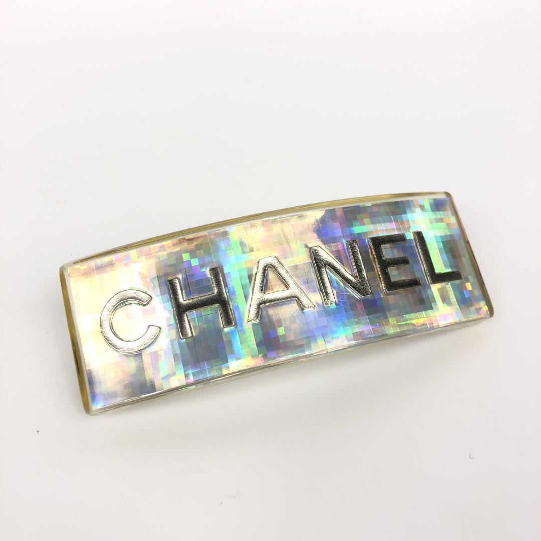 6F021/シャネル/バレッタ/髪留め/ヘアクリップ/ココマーク/ホログラム