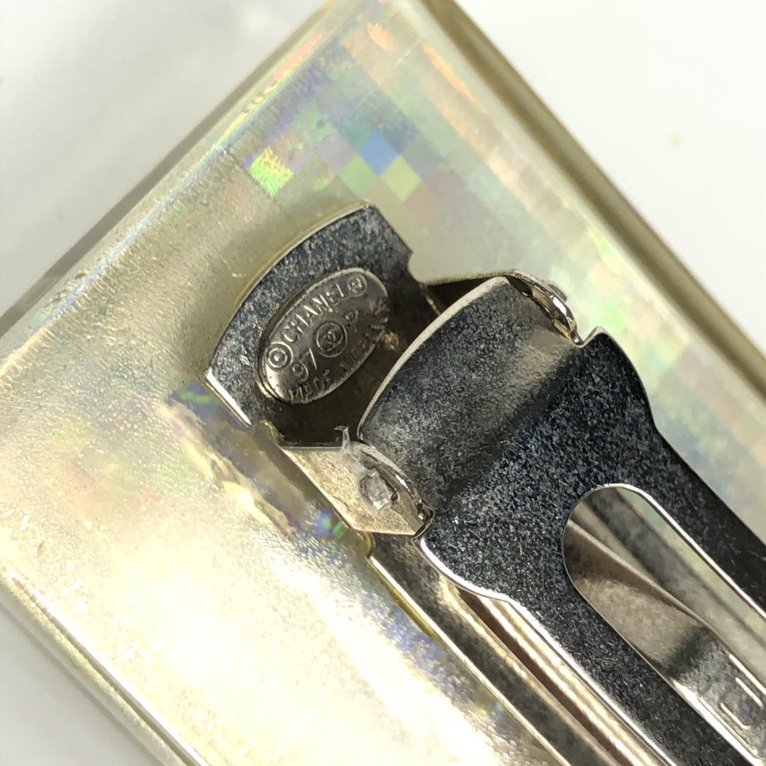 6F021/シャネル/バレッタ/髪留め/ヘアクリップ/ココマーク/ホログラム